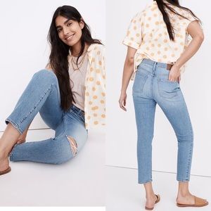 Madewell The High-Rise Slim Boyjean in Summit Wash: Summerweight Edition size 26